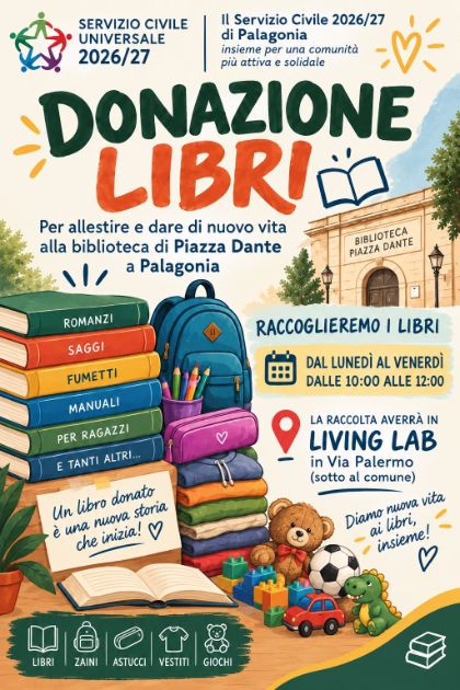 Donazione Libri - Servizio Civile Universale 2026/2027