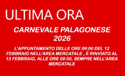 Carnevale palagonese 2026 – Avviso sull'appuntamento di giorno 12 febbraio
