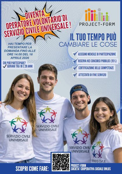 Project-Form Onlus - Bando dei progetti del Servizio Civile Universale 2026 