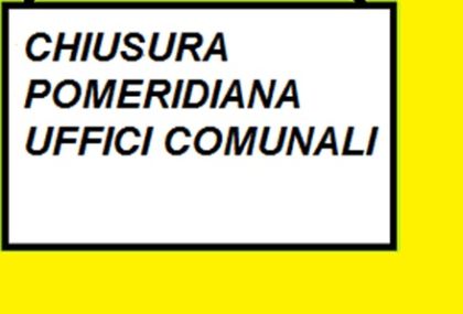 Uffici comunali chiusi nei pomeriggi di luglio e agosto